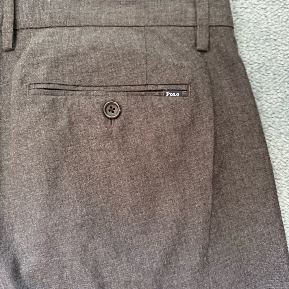 Polo by Ralph Lauren Grey Stretch Straight Fit Dress Suit Pants Trousers